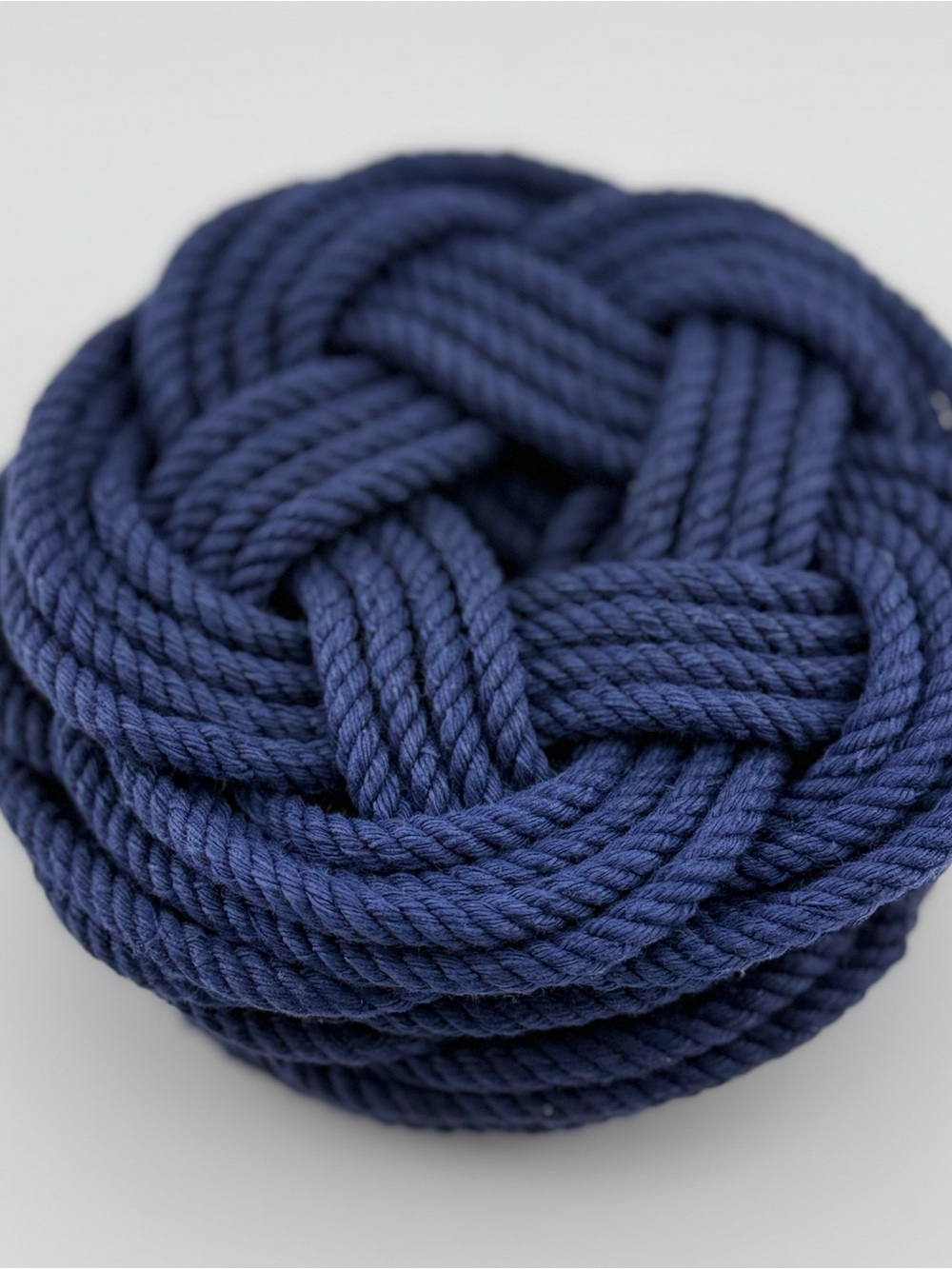 Navy Nautical Sailor Knot Turks Coasters, Set of 4. Handmade Pre-owned